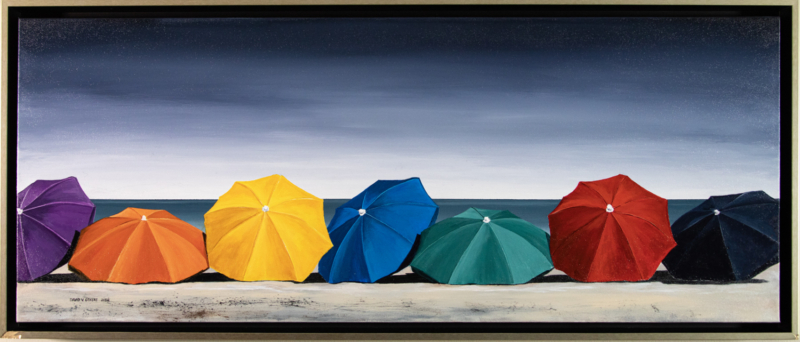 Seven Umbrellas 16x40 - $6,800